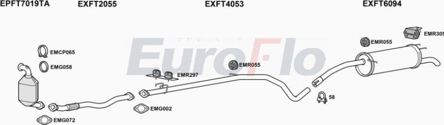 EuroFlo FTBRAV16D 1001B - Система випуску ОГ autocars.com.ua