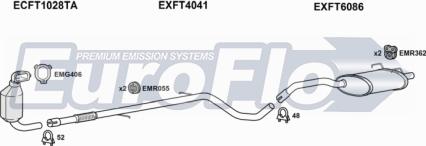 EuroFlo FTPAN13D 1001B - Система випуску ОГ autocars.com.ua