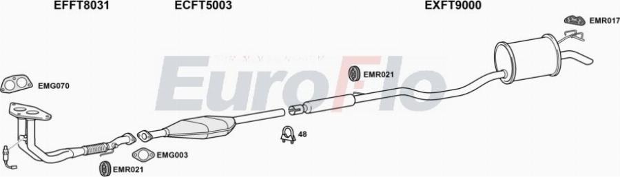 EuroFlo FTPUN11 1001A00 - Система випуску ОГ autocars.com.ua