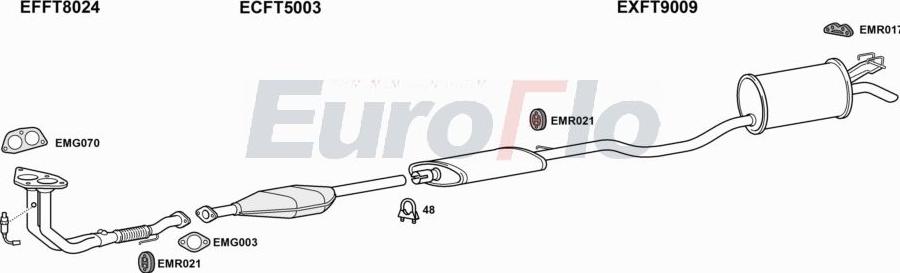 EuroFlo FTPUN12 1004A00 - Система випуску ОГ autocars.com.ua