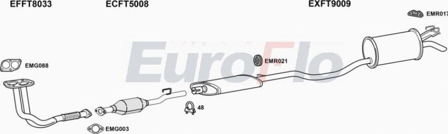 EuroFlo FTPUN16 5001A00 - Система випуску ОГ autocars.com.ua