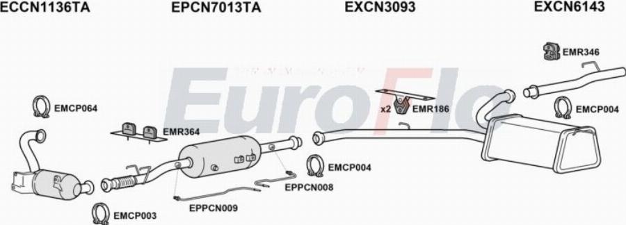 EuroFlo FTSCU20D 6008D - Система випуску ОГ autocars.com.ua