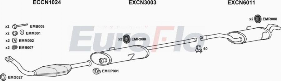 EuroFlo FTSCU20D 7008A00 - Система випуску ОГ autocars.com.ua