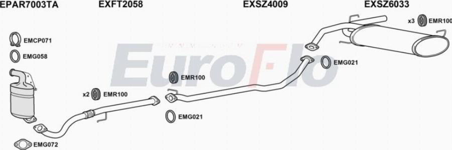 EuroFlo SZSX420D 3001 - Система випуску ОГ autocars.com.ua