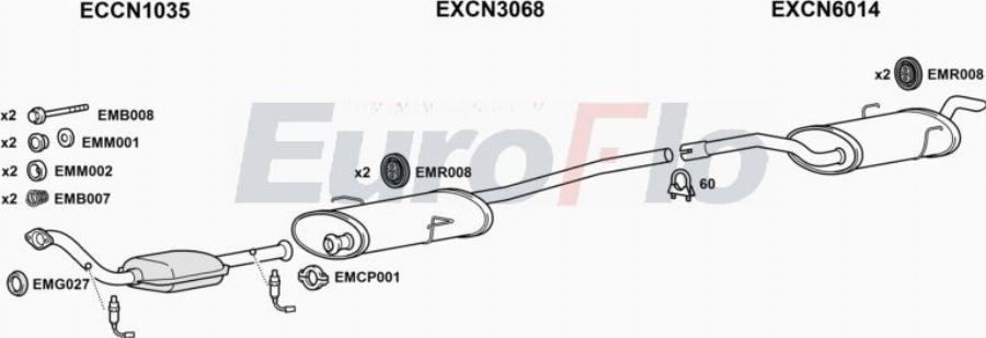 EuroFlo FTULY20 6004A00 - Система випуску ОГ autocars.com.ua