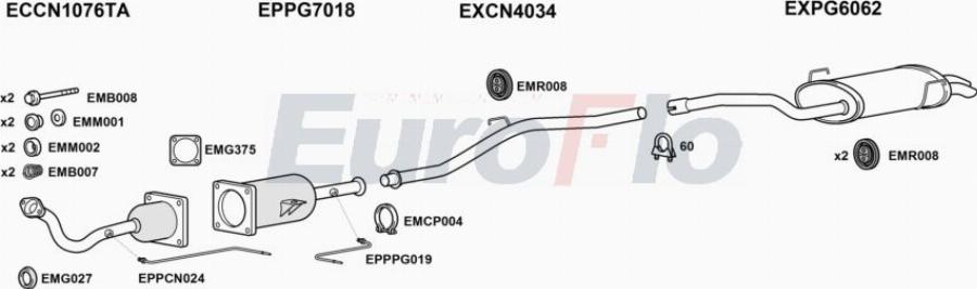 EuroFlo FTULY22D 6001C - Система випуску ОГ autocars.com.ua