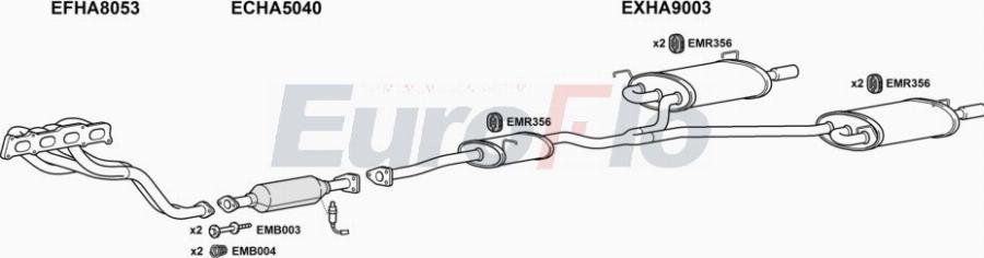 EuroFlo HAS2020 5001A00 - Система випуску ОГ autocars.com.ua