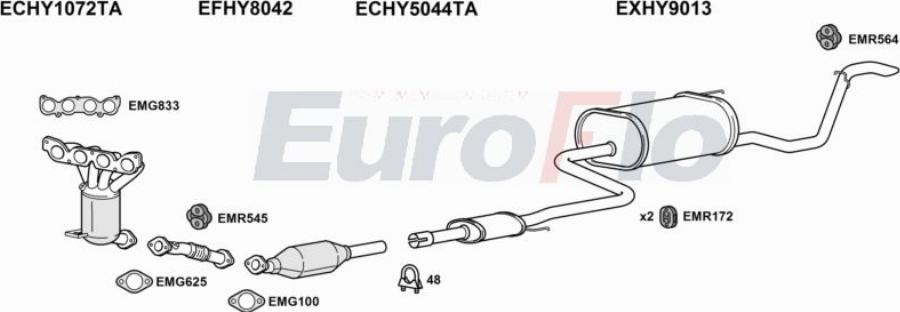 EuroFlo HYI3014 1008 - Система випуску ОГ autocars.com.ua