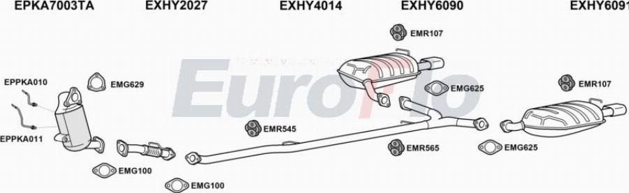 EuroFlo HYI4017D 2001 - Система випуску ОГ autocars.com.ua