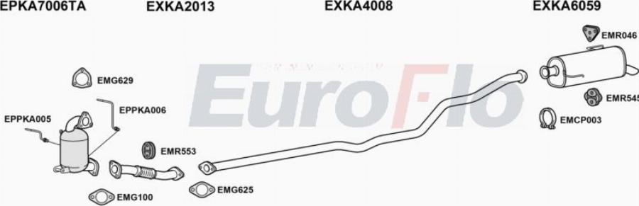 EuroFlo HYIX2016D 6001B - Система випуску ОГ autocars.com.ua