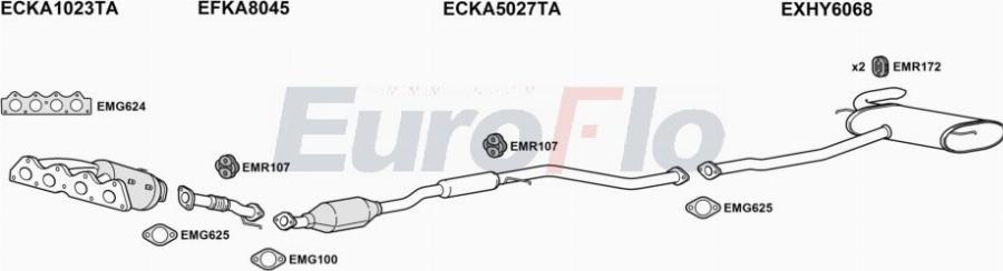 EuroFlo HYIX3516 3001 - Система випуску ОГ autocars.com.ua