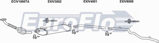 EuroFlo IVDAI23D 7005K - Система випуску ОГ autocars.com.ua