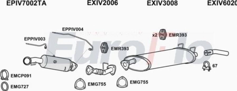 EuroFlo IVDAI23D 9054 - Система випуску ОГ autocars.com.ua