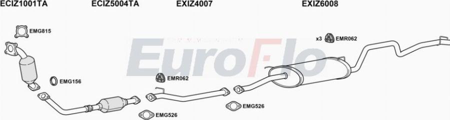 EuroFlo IZROD25D 8008 - Система випуску ОГ autocars.com.ua