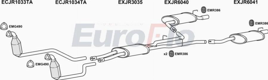 EuroFlo JRSTY27D 2001A00 - Система випуску ОГ autocars.com.ua
