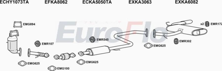 EuroFlo KACEE10 1010B - Система випуску ОГ autocars.com.ua