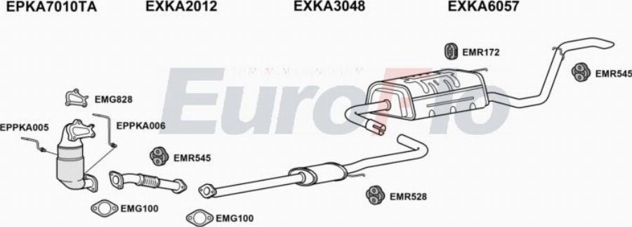 EuroFlo KACEE14D 3001 - Система випуску ОГ autocars.com.ua