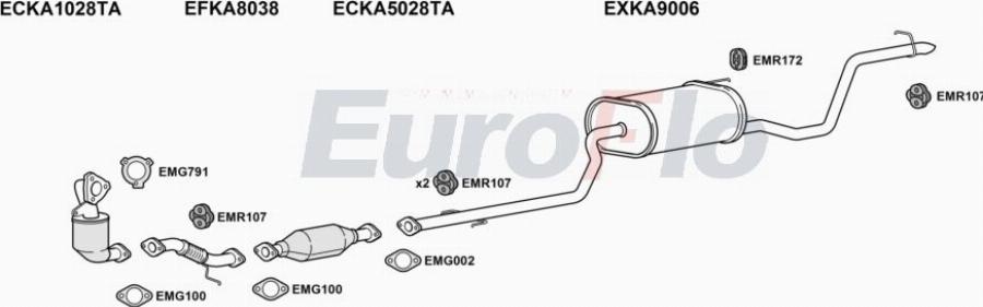 EuroFlo KACEE20D 3001A00 - Система випуску ОГ autocars.com.ua