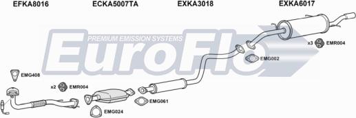 EuroFlo KACLA18 2001B - Система випуску ОГ autocars.com.ua