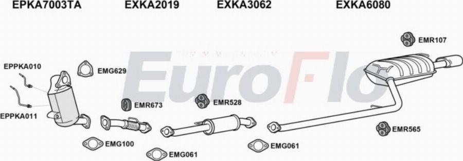 EuroFlo KAOPT17D 2001 - Система випуску ОГ autocars.com.ua