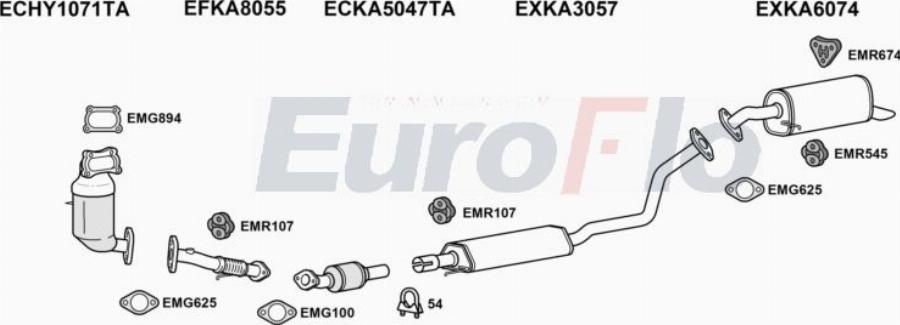 EuroFlo KARIO10 1001B - Система випуску ОГ autocars.com.ua