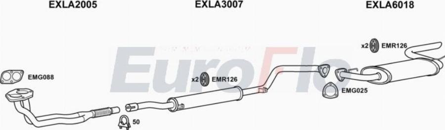 EuroFlo LADEL13 1001A00 - Система випуску ОГ autocars.com.ua