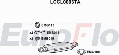 EuroFlo LCCL0003TA - Каталізатор autocars.com.ua