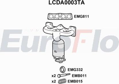 EuroFlo LCDA0003TA - Каталізатор autocars.com.ua