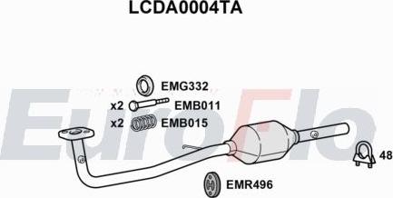 EuroFlo LCDA0004TA - Каталізатор autocars.com.ua