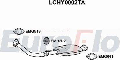 EuroFlo LCHY0002TA - Каталізатор autocars.com.ua