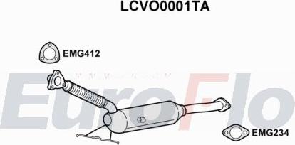 EuroFlo LCVO0001TA - Каталізатор autocars.com.ua