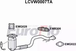 EuroFlo LCVW0007TA - Каталізатор autocars.com.ua