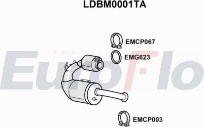 EuroFlo LDBM0001TA - сажі / частковий фільтр, система вихлопу ОГ autocars.com.ua