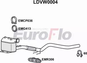 EuroFlo LDVW0004 - сажі / частковий фільтр, система вихлопу ОГ autocars.com.ua