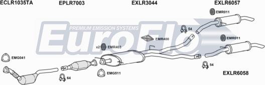 EuroFlo LRDIS27D 3004C - Система випуску ОГ autocars.com.ua