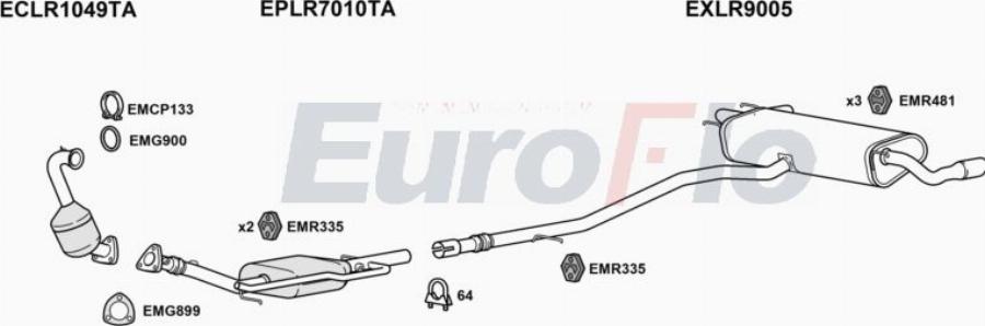 EuroFlo LRRANE20D 3009B - Система випуску ОГ autocars.com.ua