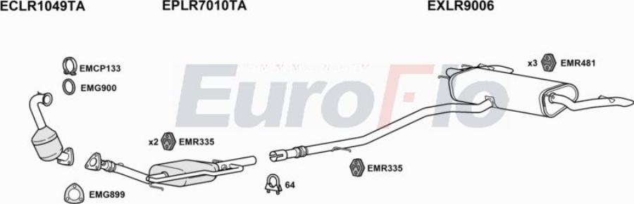 EuroFlo LRRANE20D 3009D - Система випуску ОГ autocars.com.ua