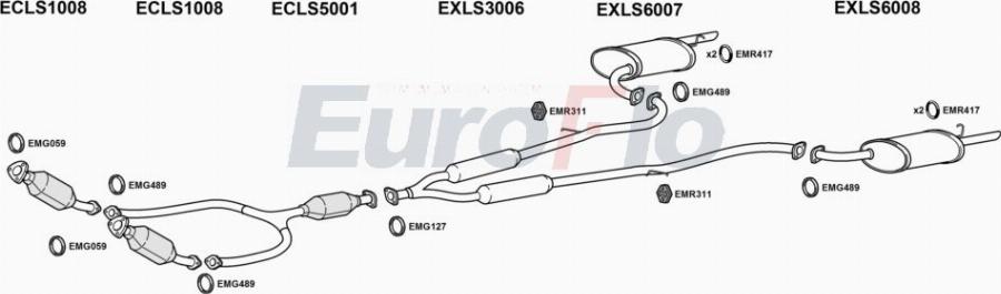 EuroFlo LSGS443 2001A00 - Система випуску ОГ autocars.com.ua