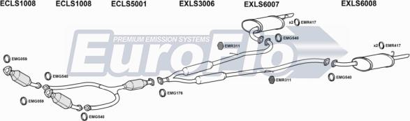 EuroFlo LSGS443 2001A - Система випуску ОГ autocars.com.ua