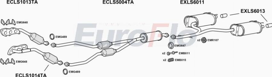 EuroFlo LSIS225 2001A00 - Система випуску ОГ autocars.com.ua