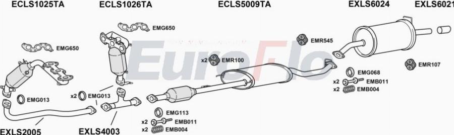 EuroFlo LSRX433 3001B - Система випуску ОГ autocars.com.ua