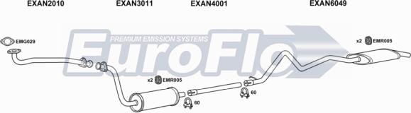 EuroFlo LVCON25D 7001A07 - Система випуску ОГ autocars.com.ua