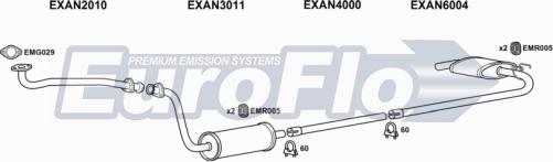 EuroFlo LVCON25D 7001B09 - Система випуску ОГ autocars.com.ua