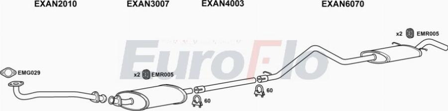 EuroFlo LVCON25D 9004A00 - Система випуску ОГ autocars.com.ua