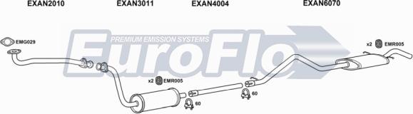 EuroFlo LVCON25D 9004L - Система випуску ОГ autocars.com.ua