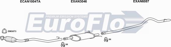 EuroFlo LVMAXU25D 7001B - Система випуску ОГ autocars.com.ua