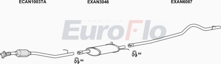 EuroFlo LVMAXU25D 7004A00 - Система випуску ОГ autocars.com.ua