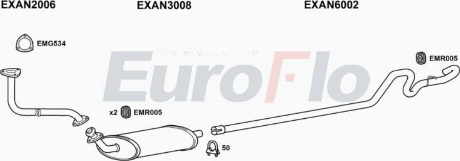 EuroFlo LVPIL19D 9011A00 - Система випуску ОГ autocars.com.ua