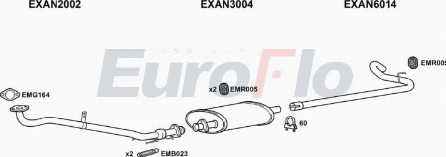 EuroFlo LVSHE25D 9025A00 - Система випуску ОГ autocars.com.ua