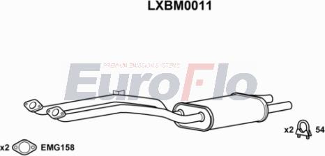EuroFlo LXBM0011 - Труба вихлопного газу autocars.com.ua